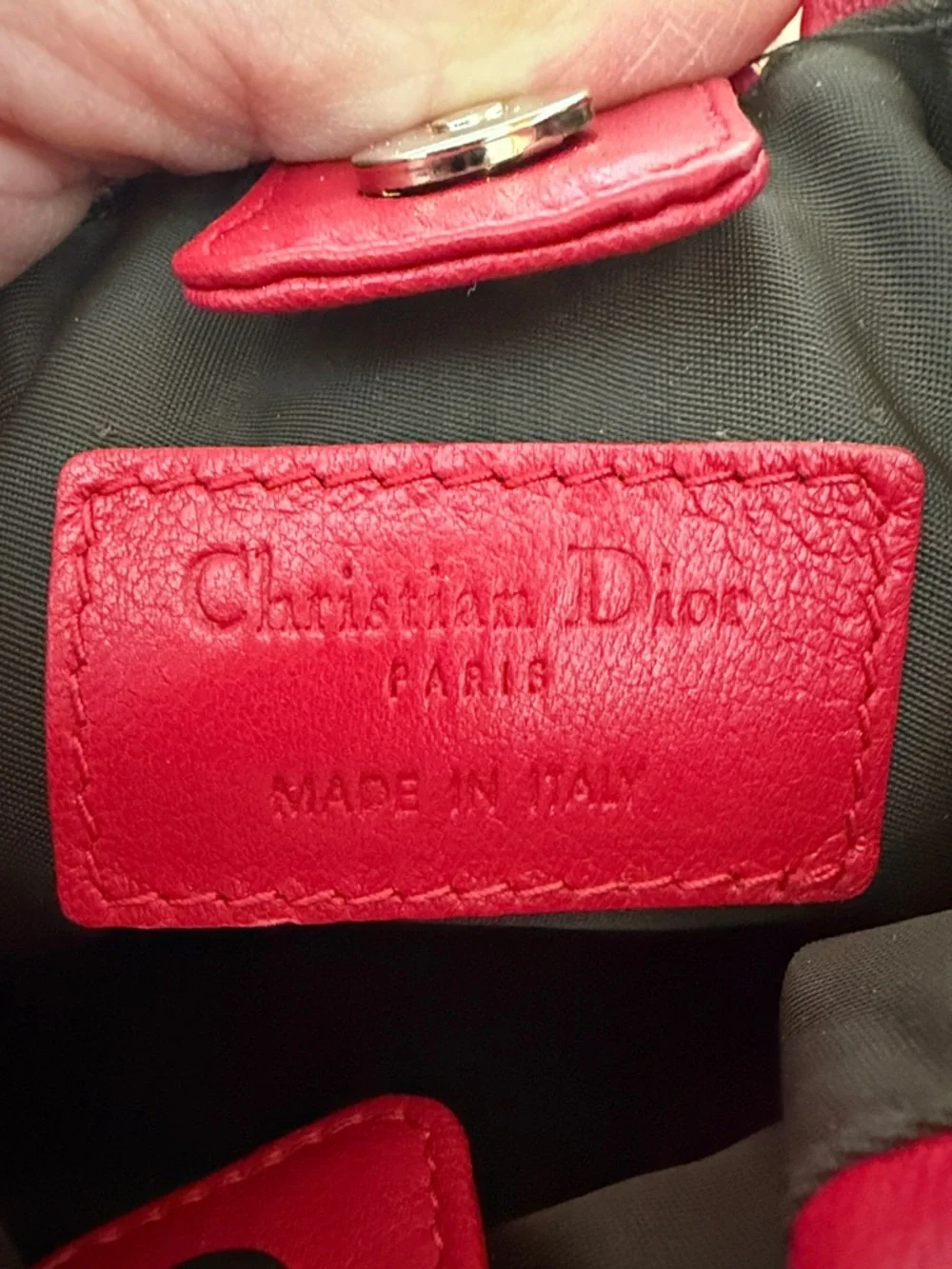 Christian Dior Red Gaufre Cannage Delices Mini Bag - Picture 6 of 14